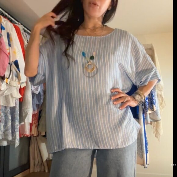 MOMS PARIS STRIPED SHIRT #3 - Picture 1 of 1